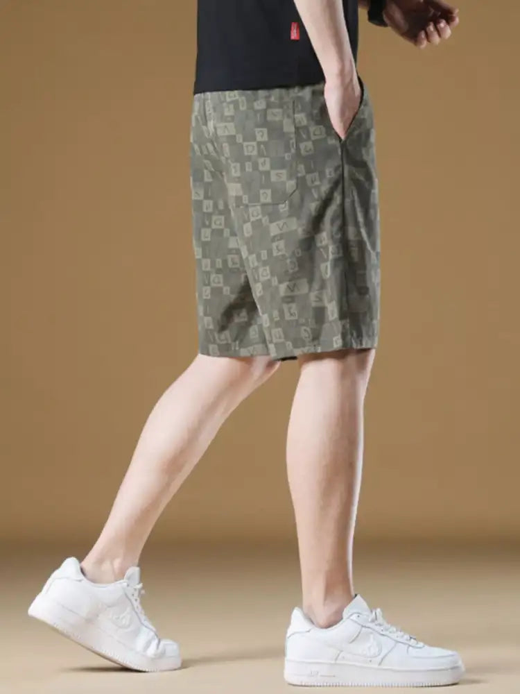 Men’s Plus Size Drawstring Wide-Leg Shorts