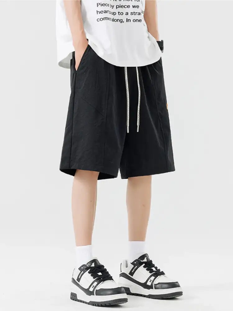Men’s Plus Size Drawstring Wide Leg Shorts