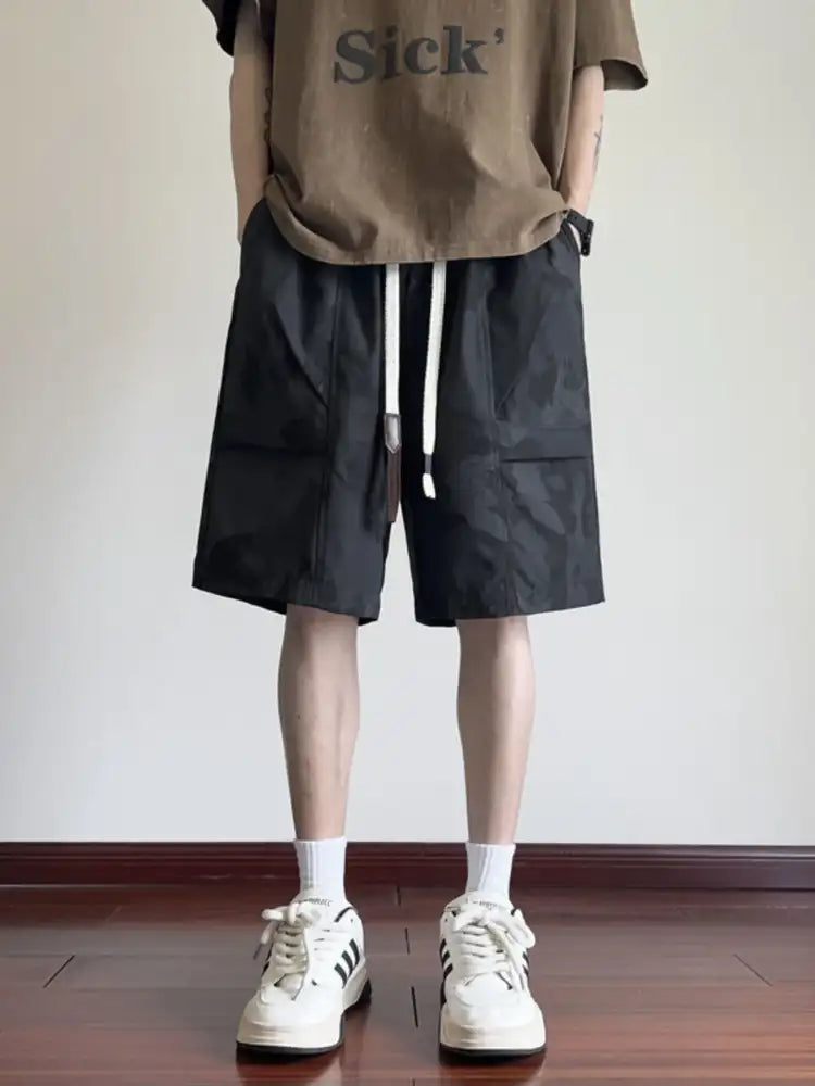 Men’s Plus Size Drawstring Wide Leg Shorts