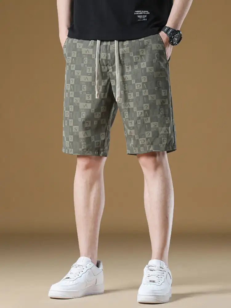 Men’s Plus Size Drawstring Wide-Leg Shorts