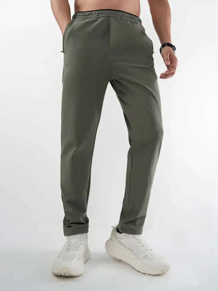 Men’s Plus Size Elastic Waist Pocketed Pants