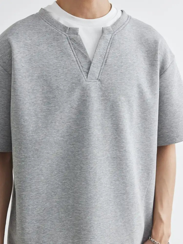 Men’s Plus Size Half Sleeve Top and Shorts Set