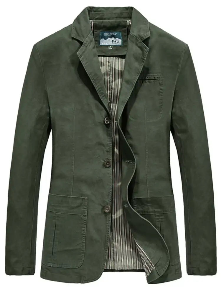 Men’s Plus Size Lapel Collar Button Up Blazer