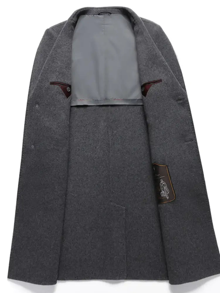 Men’s Plus Size Lapel Collar Long Coat