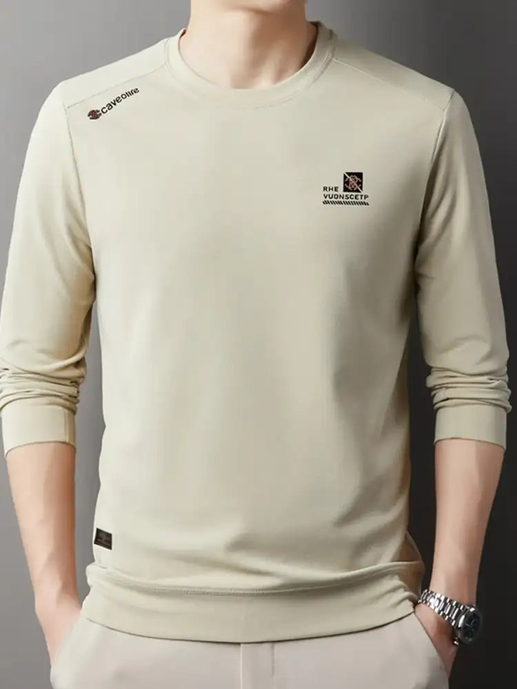 Men’s Plus Size Long Sleeve Crew Neck Slim Fit Top