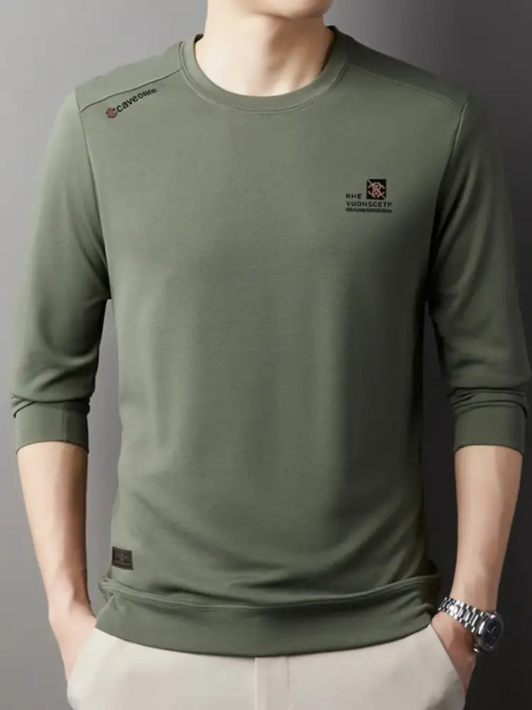Men’s Plus Size Long Sleeve Crew Neck Slim Fit Top