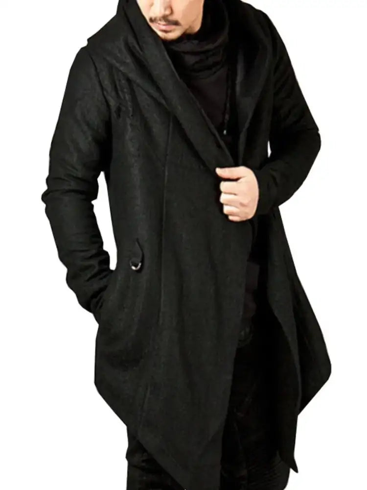 Men’s Plus Size Long Sleeve Hooded Coat
