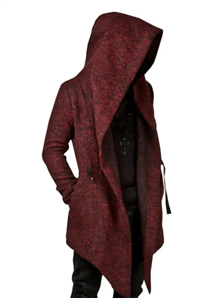Men’s Plus Size Long Sleeve Hooded Coat