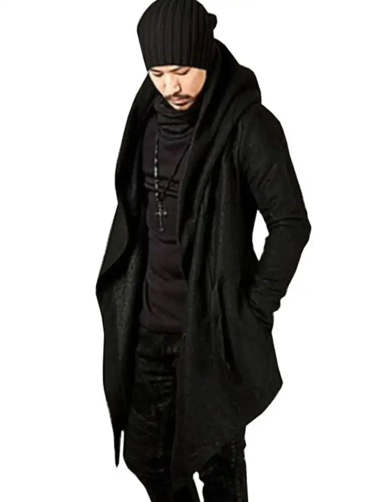 Men’s Plus Size Long Sleeve Hooded Coat