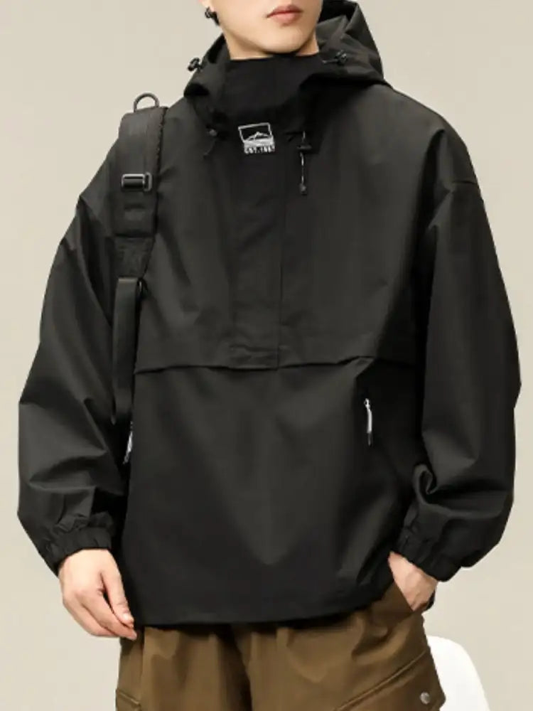 Men’s Plus Size Long Sleeve Hooded Jacket