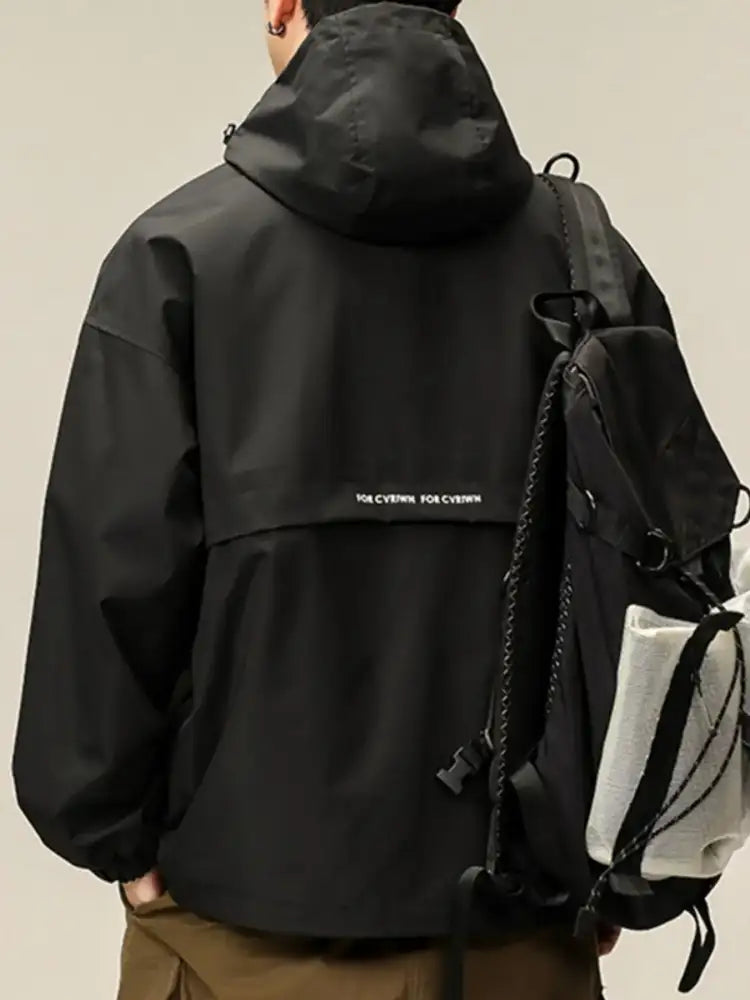 Men’s Plus Size Long Sleeve Hooded Jacket