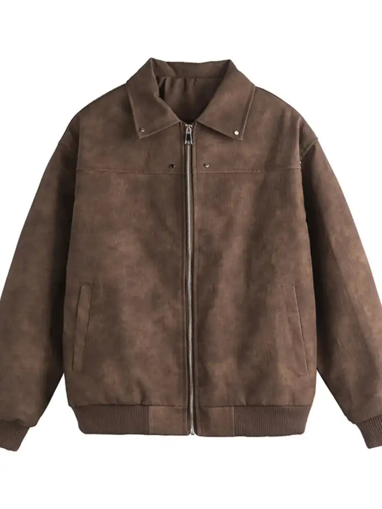 Men’s Plus Size Long Sleeve Zip-Up Jacket