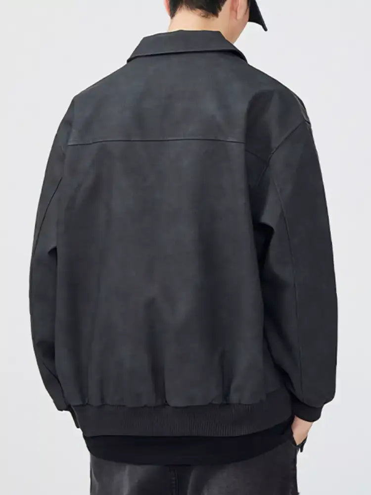 Men’s Plus Size Long Sleeve Zip-Up Jacket