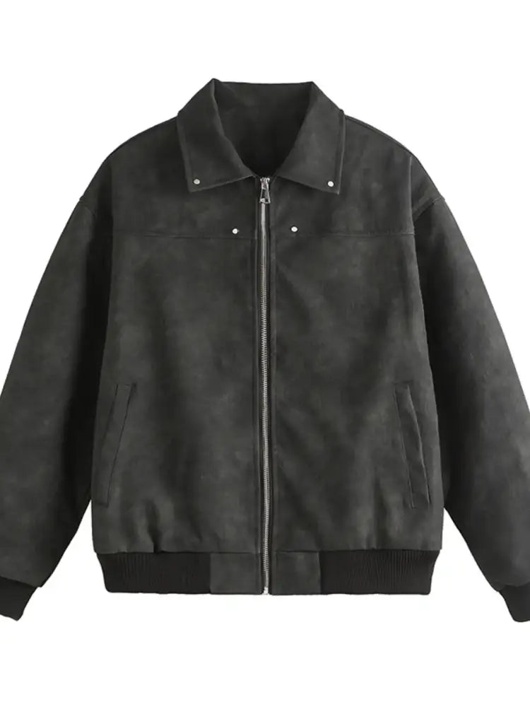 Men’s Plus Size Long Sleeve Zip-Up Jacket