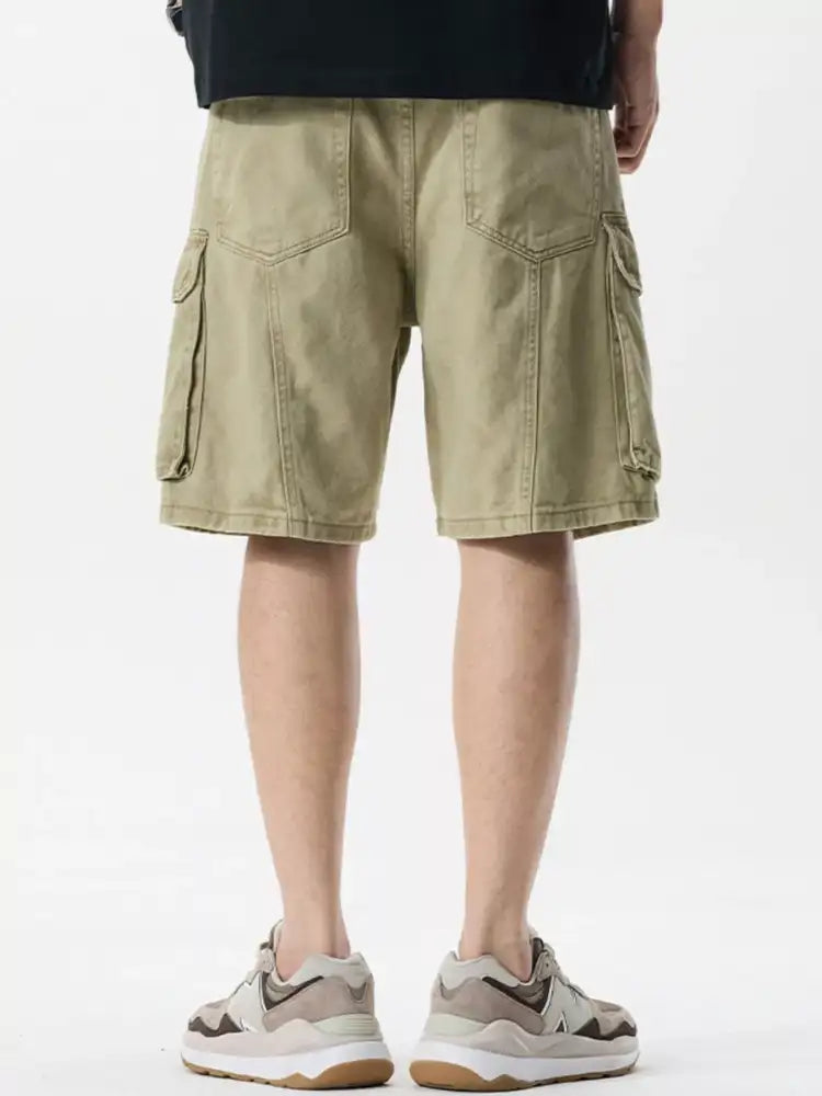 Men’s Plus Size Loose Fit Cargo Denim Shorts