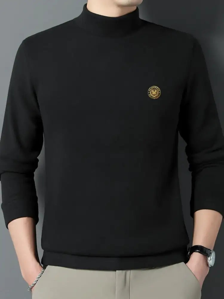 Men’s Plus Size Mock Neck Long Sleeve Top