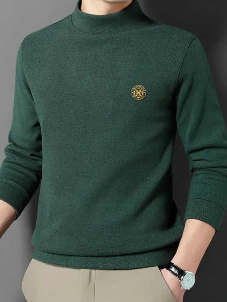 Men’s Plus Size Mock Neck Long Sleeve Top