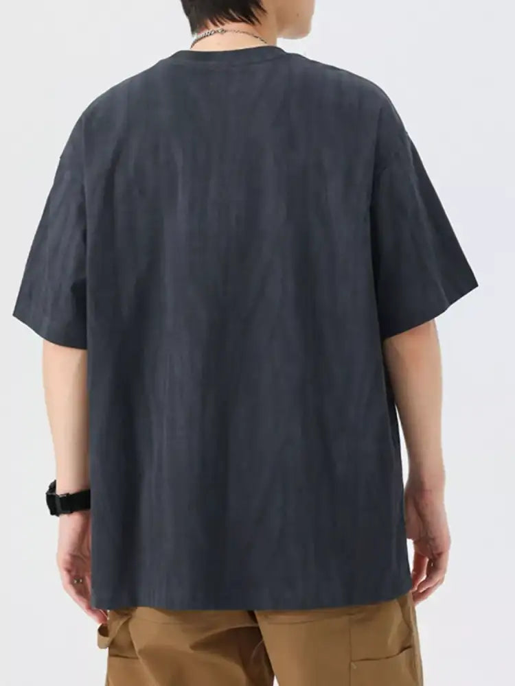 Men’s Plus Size Oversized Short Sleeve Round Neck T-Shirt