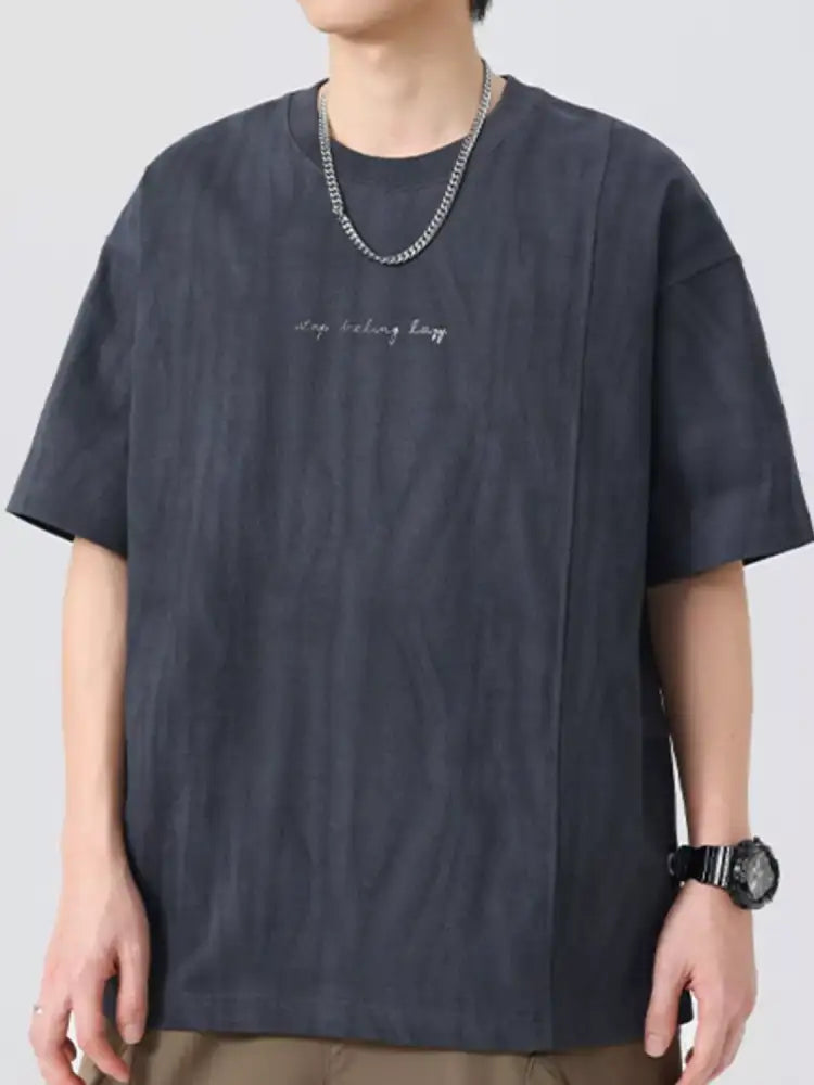 Men’s Plus Size Oversized Short Sleeve Round Neck T-Shirt