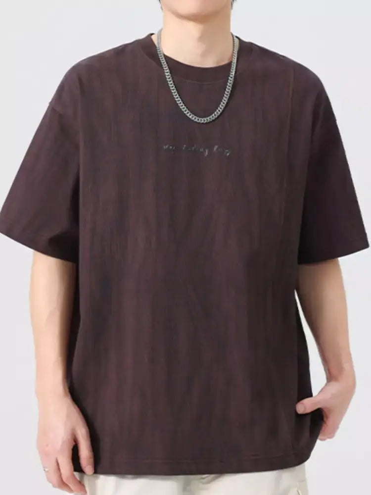 Men’s Plus Size Oversized Short Sleeve Round Neck T-Shirt