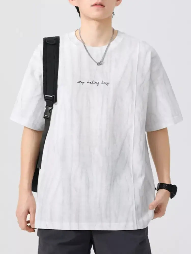 Men’s Plus Size Oversized Short Sleeve Round Neck T-Shirt