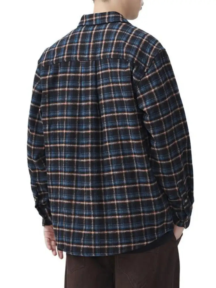 Men’s Plus Size Plaid Button-Up Shirt