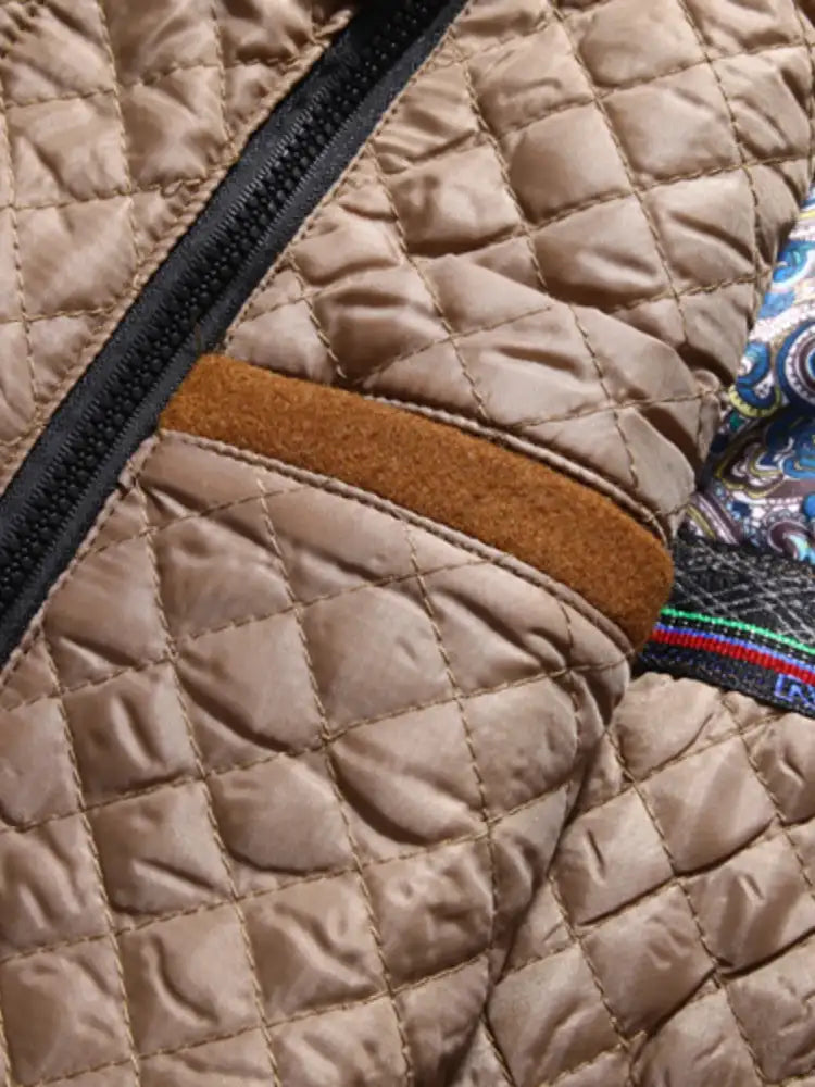 Men’s Plus Size Quilted Inner Long Sleeve Coat