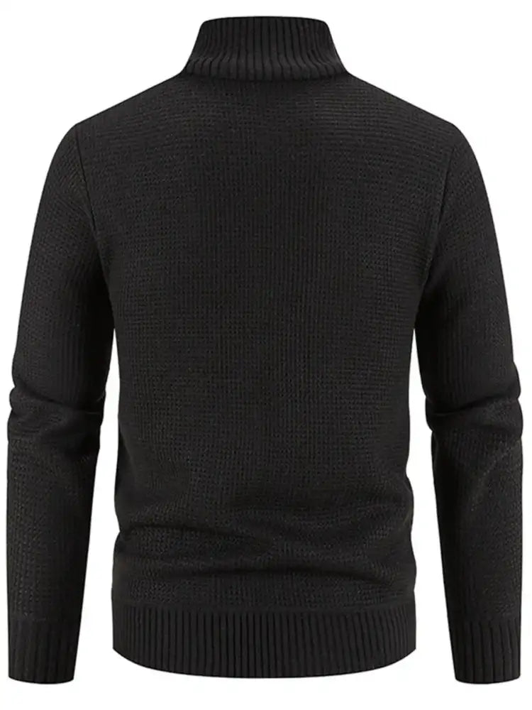 Men’s Plus Size Quilted Knit Bomber Jacket with Stand Collar