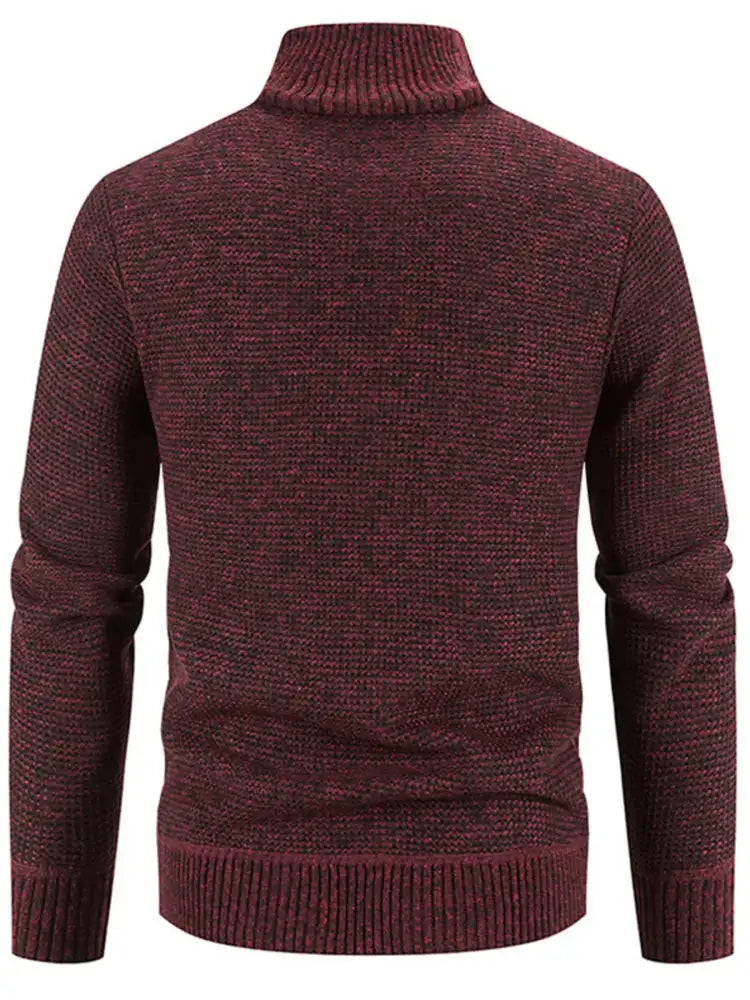 Men’s Plus Size Quilted Knit Bomber Jacket with Stand Collar