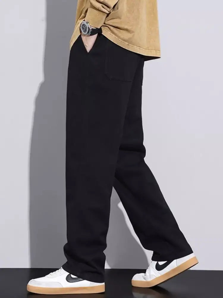 Men’s Plus Size Relaxed Fit Drawstring Jeans