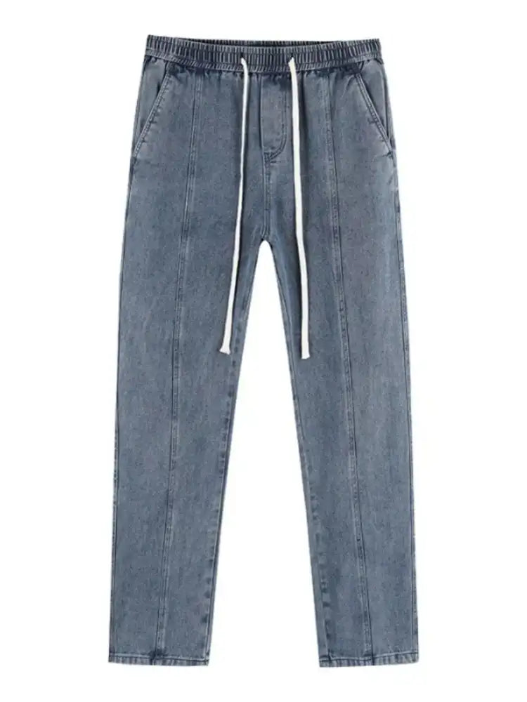 Men’s Plus Size Relaxed Fit Drawstring Jeans