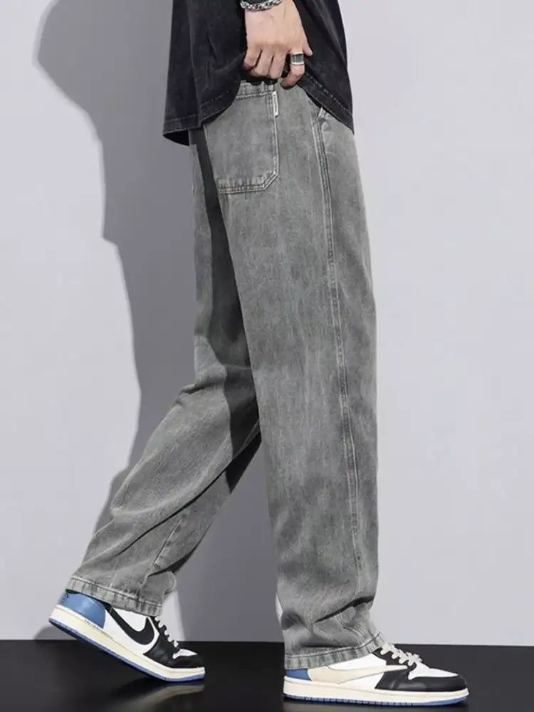 Men’s Plus Size Relaxed Fit Drawstring Jeans