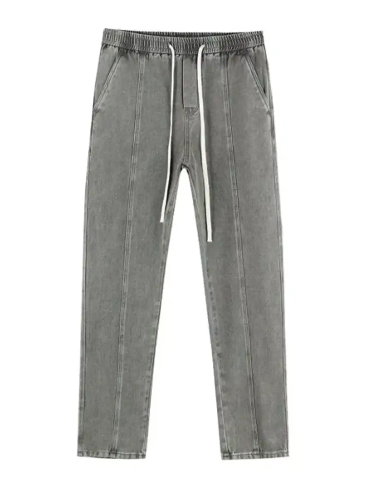 Men’s Plus Size Relaxed Fit Drawstring Jeans