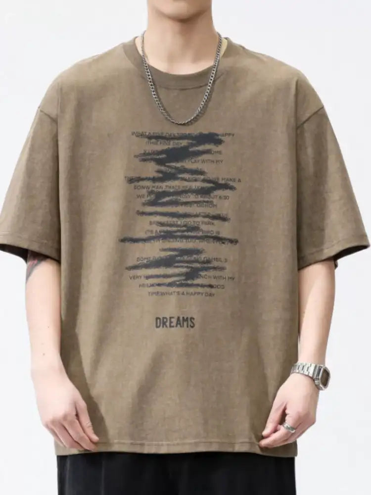 Men’s Plus Size Round Neck Half Sleeve T-Shirt