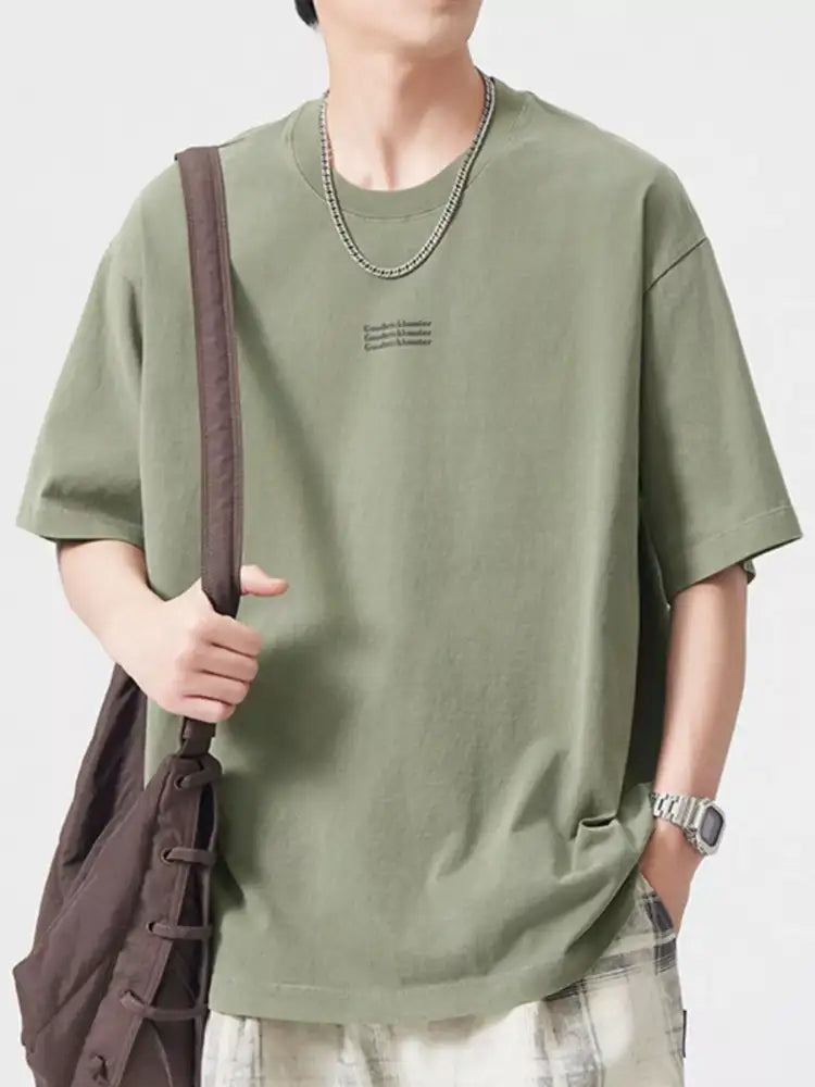 Men’s Plus Size Round Neck Half Sleeve T-Shirt