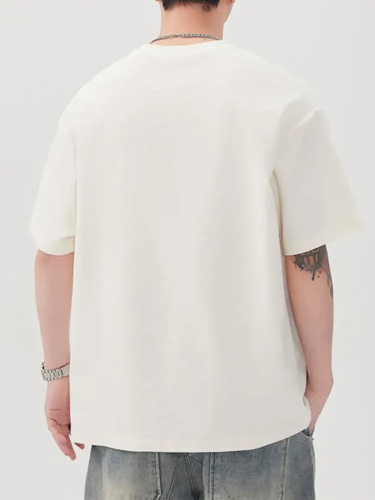 Men’s Plus Size Round Neck Half Sleeve T-Shirt