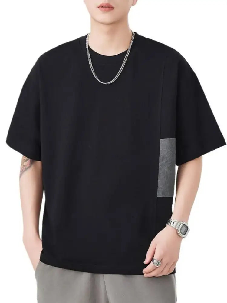 Men’s Plus Size Round Neck Half Sleeve T-Shirt