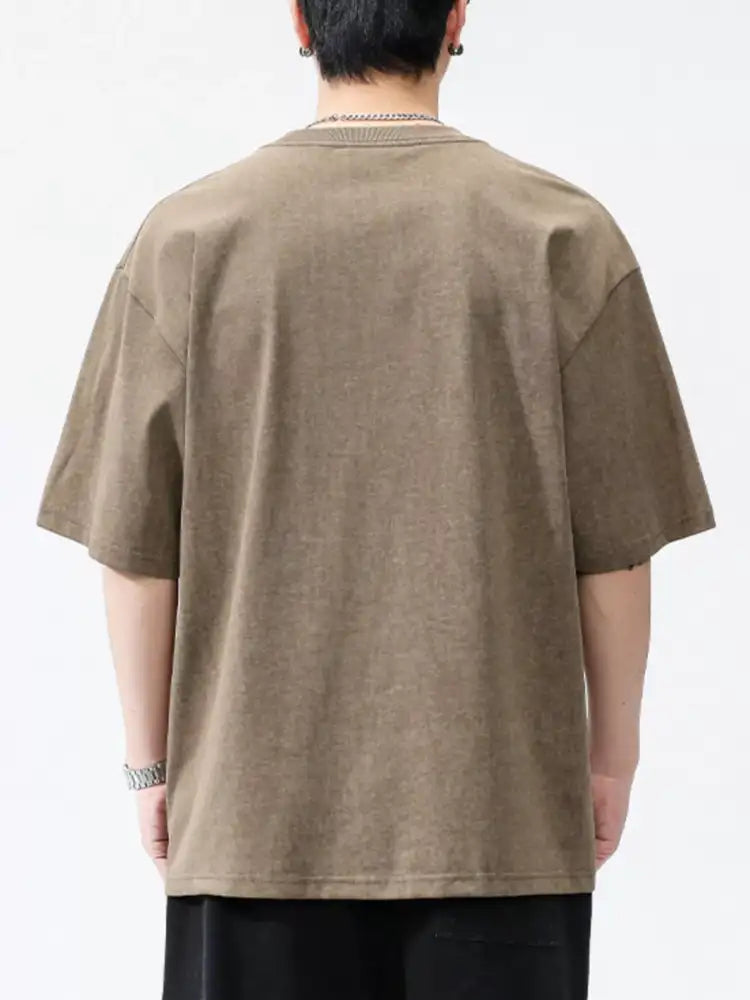 Men’s Plus Size Round Neck Half Sleeve T-Shirt