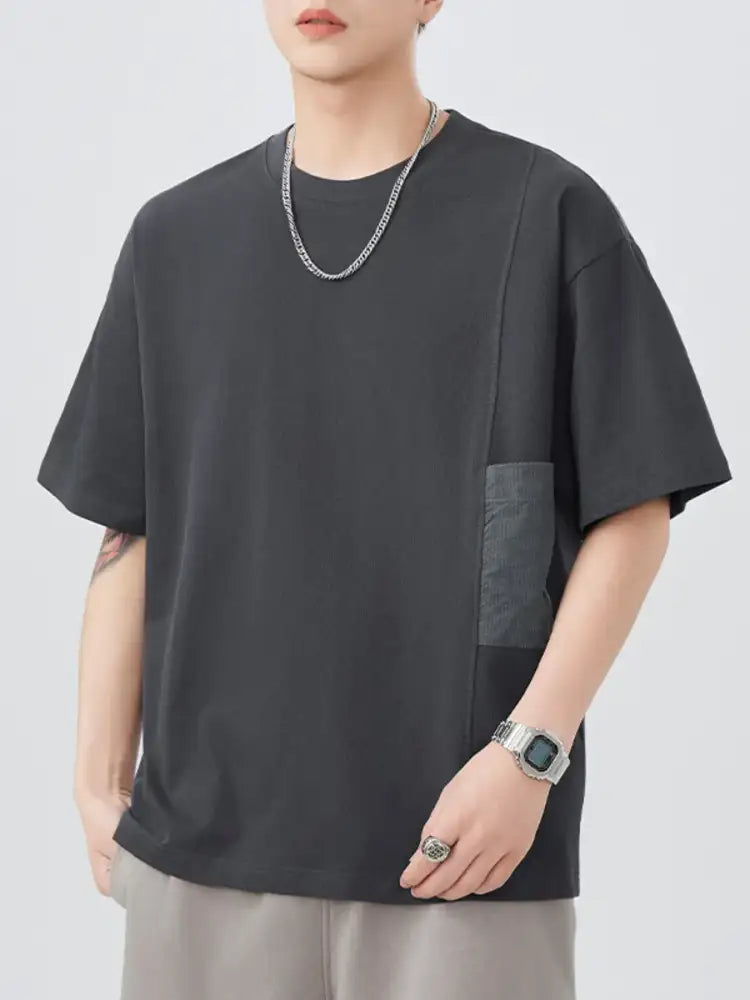 Men’s Plus Size Round Neck Half Sleeve T-Shirt