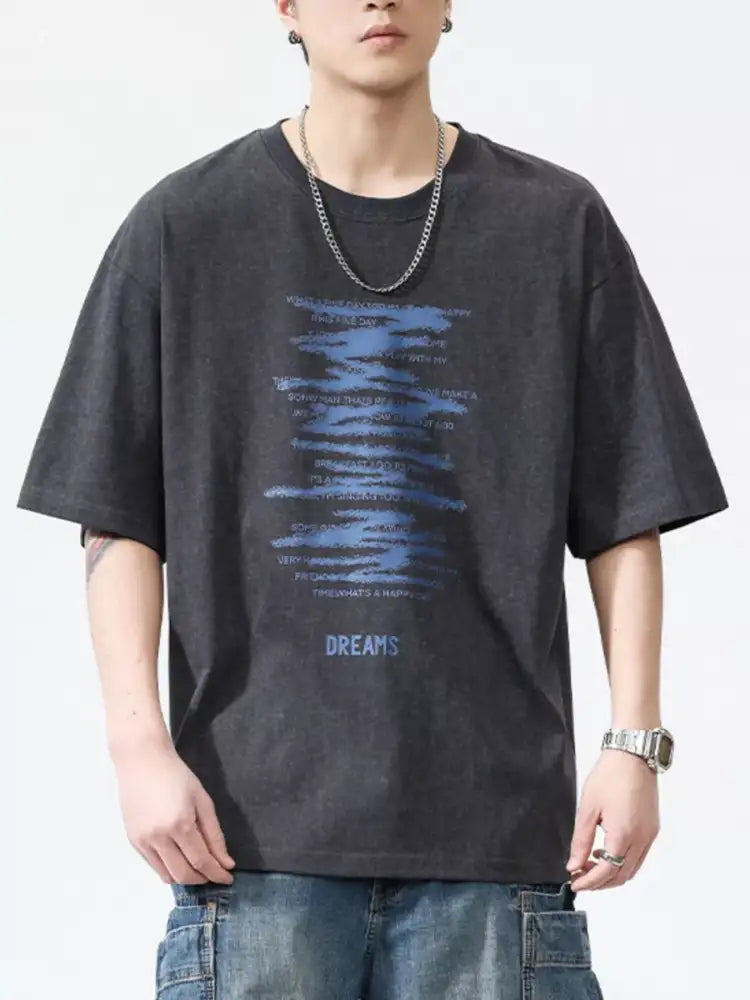 Men’s Plus Size Round Neck Half Sleeve T-Shirt