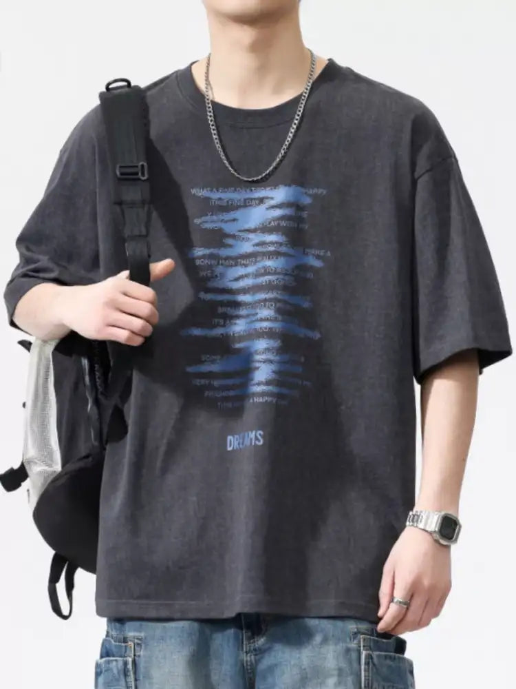 Men’s Plus Size Round Neck Half Sleeve T-Shirt
