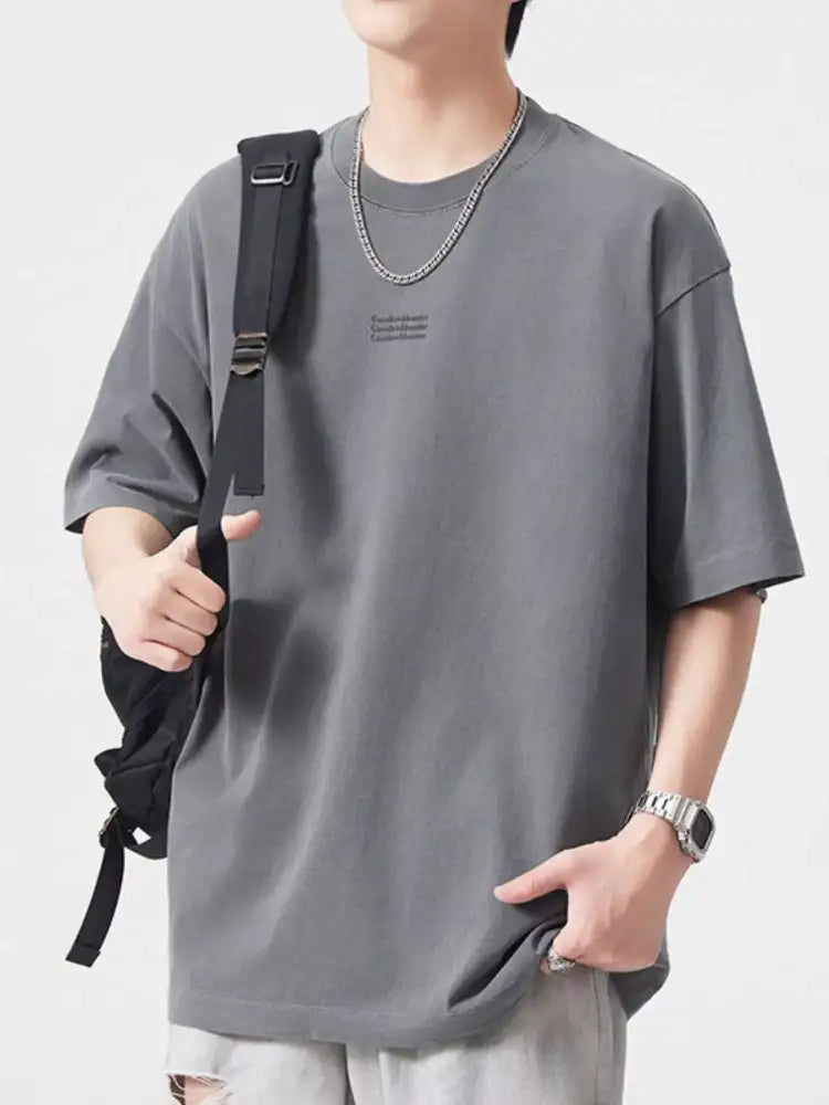 Men’s Plus Size Round Neck Half Sleeve T-Shirt