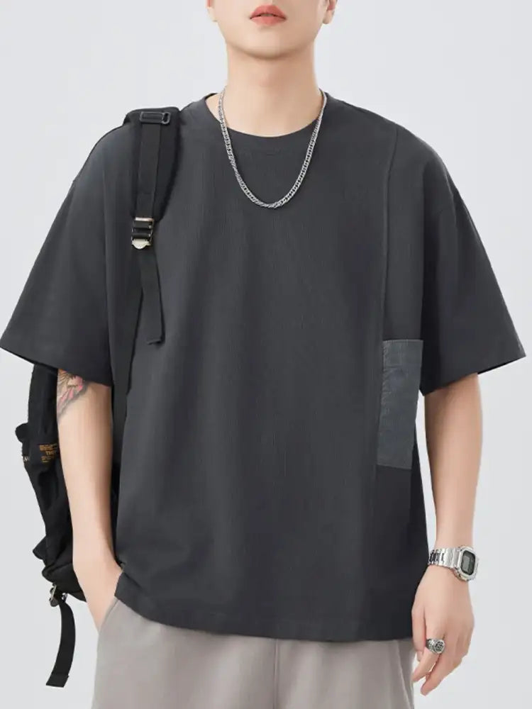 Men’s Plus Size Round Neck Half Sleeve T-Shirt