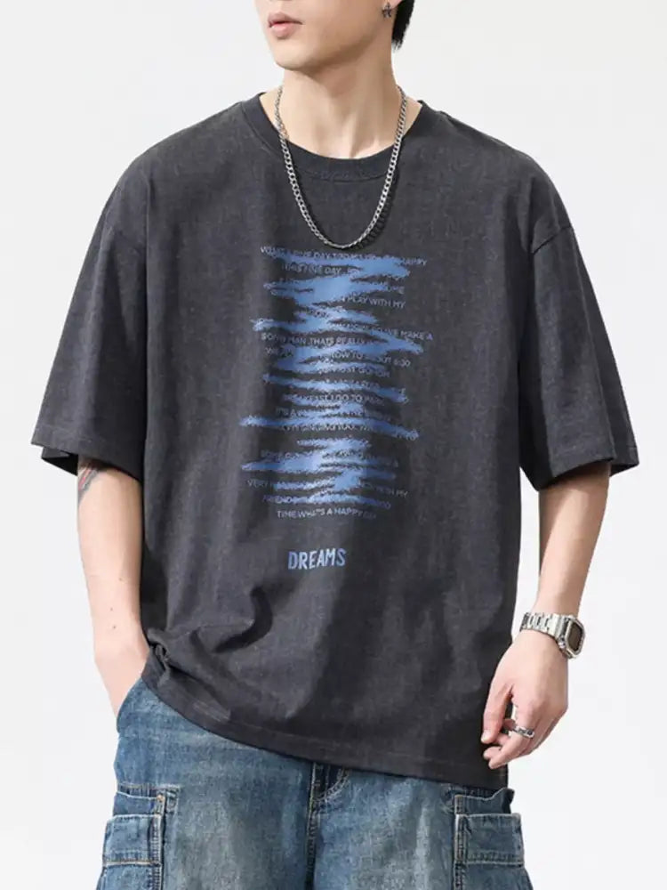 Men’s Plus Size Round Neck Half Sleeve T-Shirt