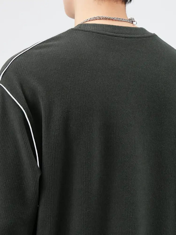 Men’s Plus Size Round Neck Long Sleeve T-Shirt