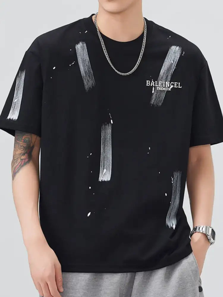 Men’s Plus Size Round Neck Short Sleeve T-Shirt