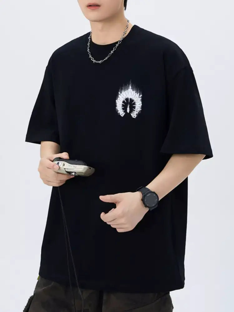 Men’s Plus Size Round Neck Short Sleeve T-Shirt