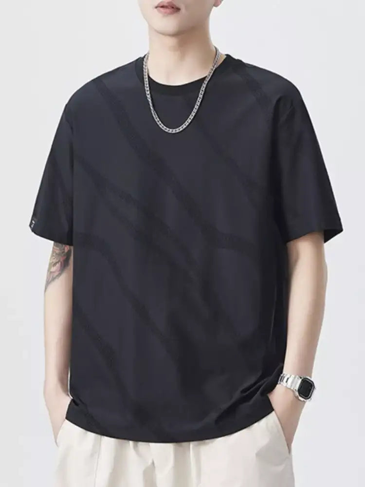 Men’s Plus Size Round Neck Short Sleeve T-Shirt