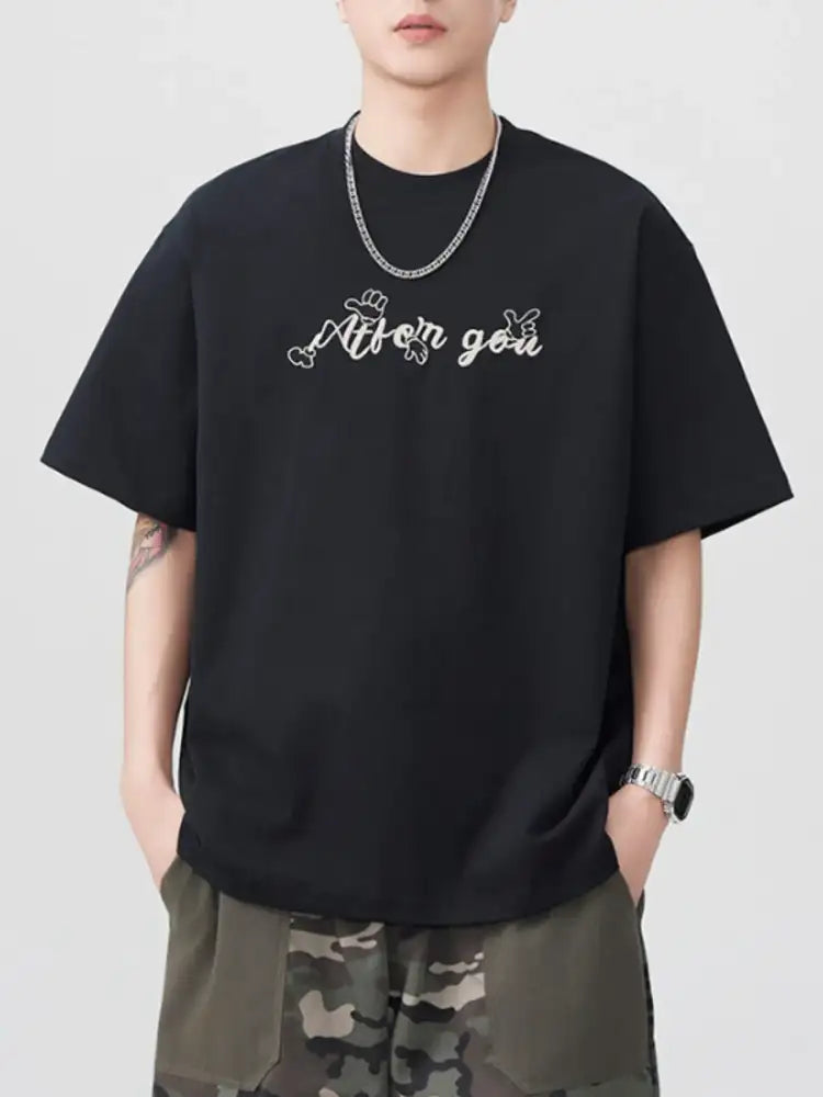 Men’s Plus Size Round Neck Short Sleeve T-Shirt