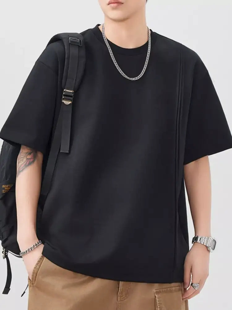 Men’s Plus Size Round Neck Short Sleeve T-Shirt